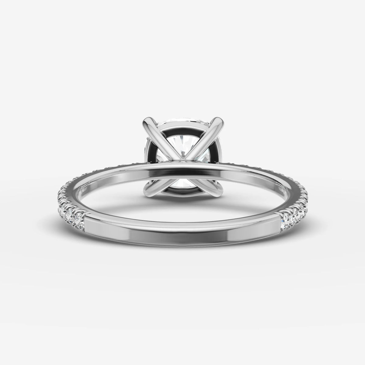 Etoile cushion diamond setting in gold, view 18