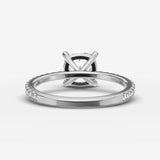 Etoile cushion diamond setting in gold, view 18