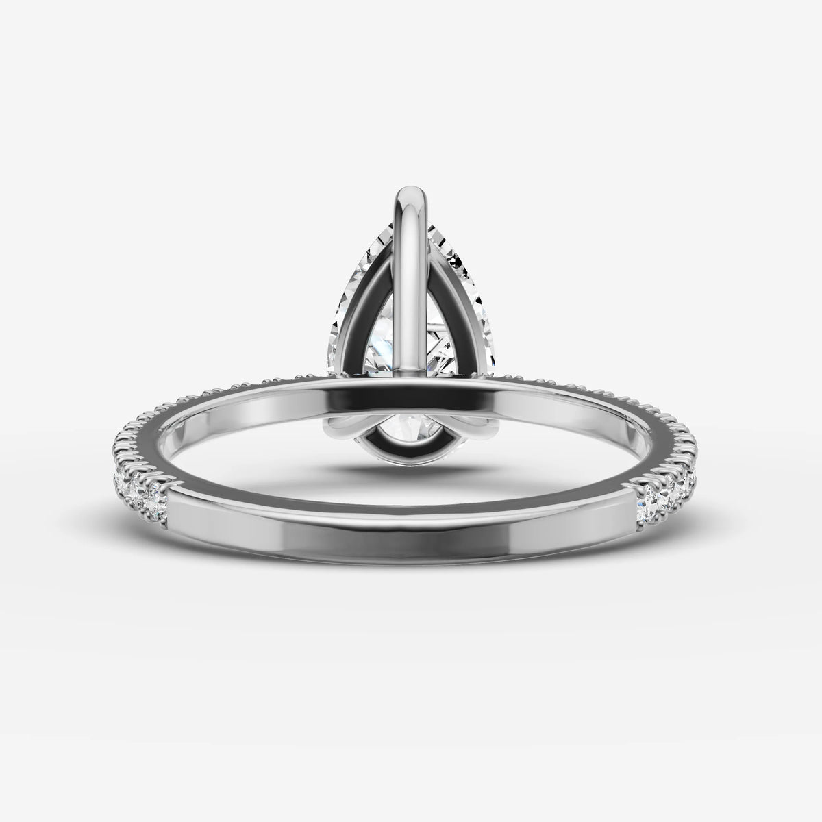 Etoile pear diamond setting in gold, view 18