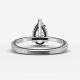 Etoile pear diamond setting in gold, view 18