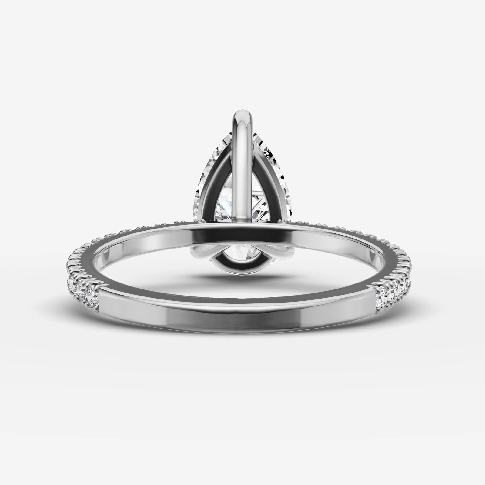 Etoile pear diamond setting in gold, view 18