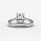 Cathedrale emerald diamond setting in gold, view 18