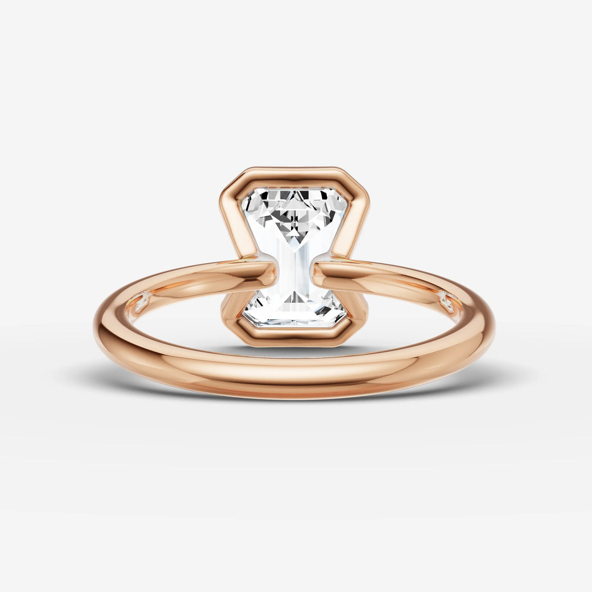 Demi emerald diamond setting in gold, view 12