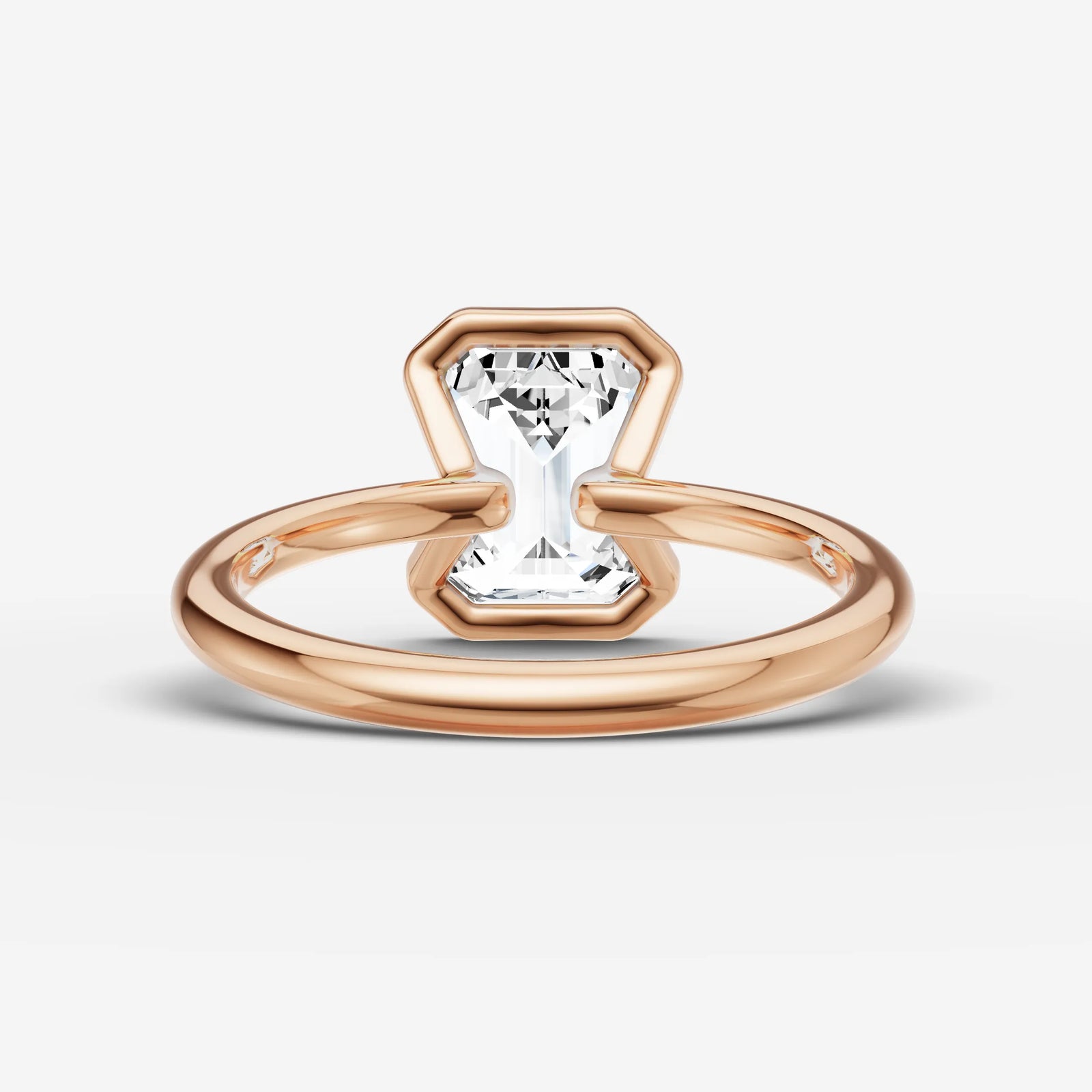 Demi emerald diamond setting in gold, view 12