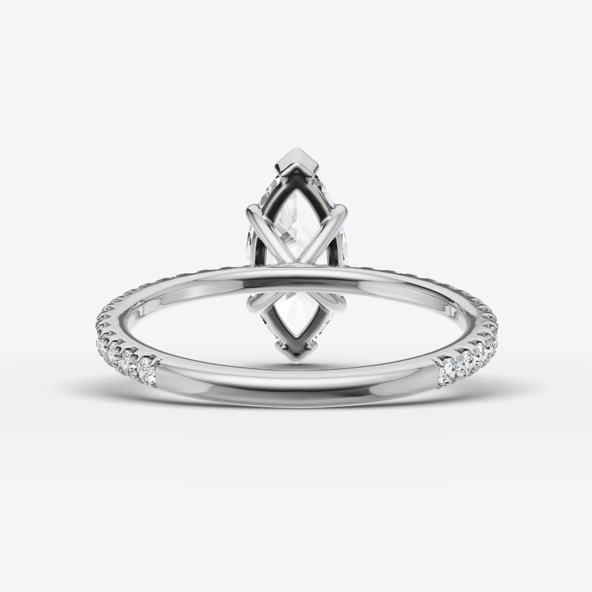 Etoile marquise diamond setting in gold, view 18