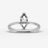Etoile marquise diamond setting in gold, view 18