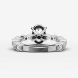Heritage oval diamond setting in gold, view 18