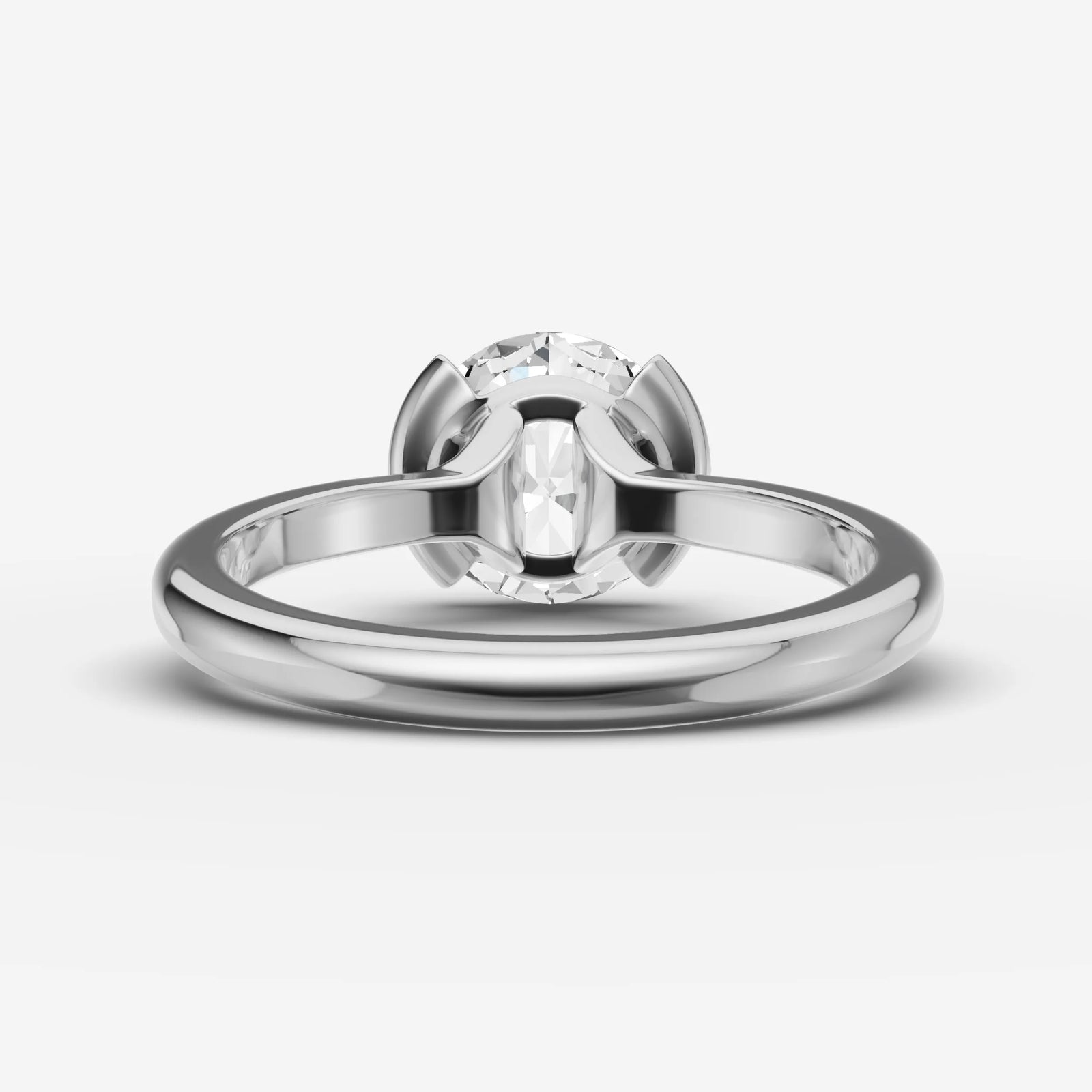 Demi round diamond setting in gold, view 18