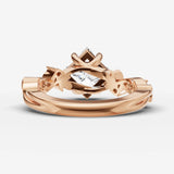 Fleur princess diamond setting in gold, view 12