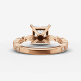 Heritage princess diamond setting in gold, view 12