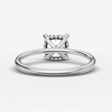 Mystere cushion diamond setting in gold, view 18