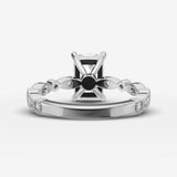 Heritage radiant diamond setting in gold, view 18