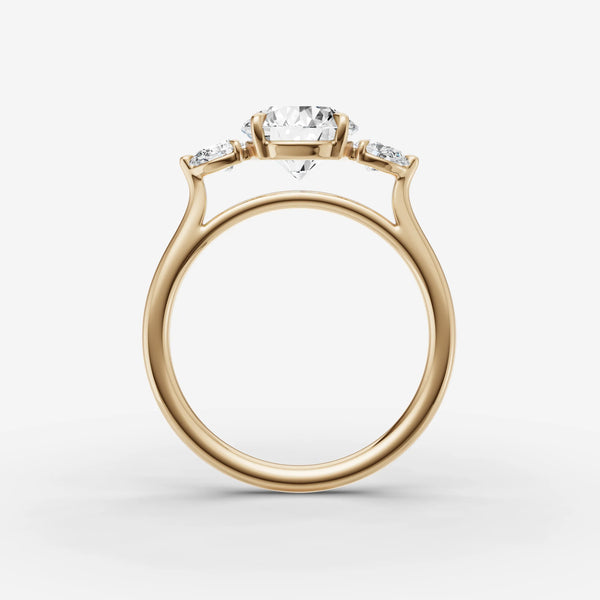 Trinite Round ring setting, view 2