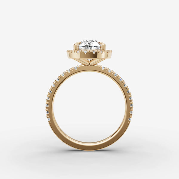 Aurore Etoile Pear ring setting, view 2