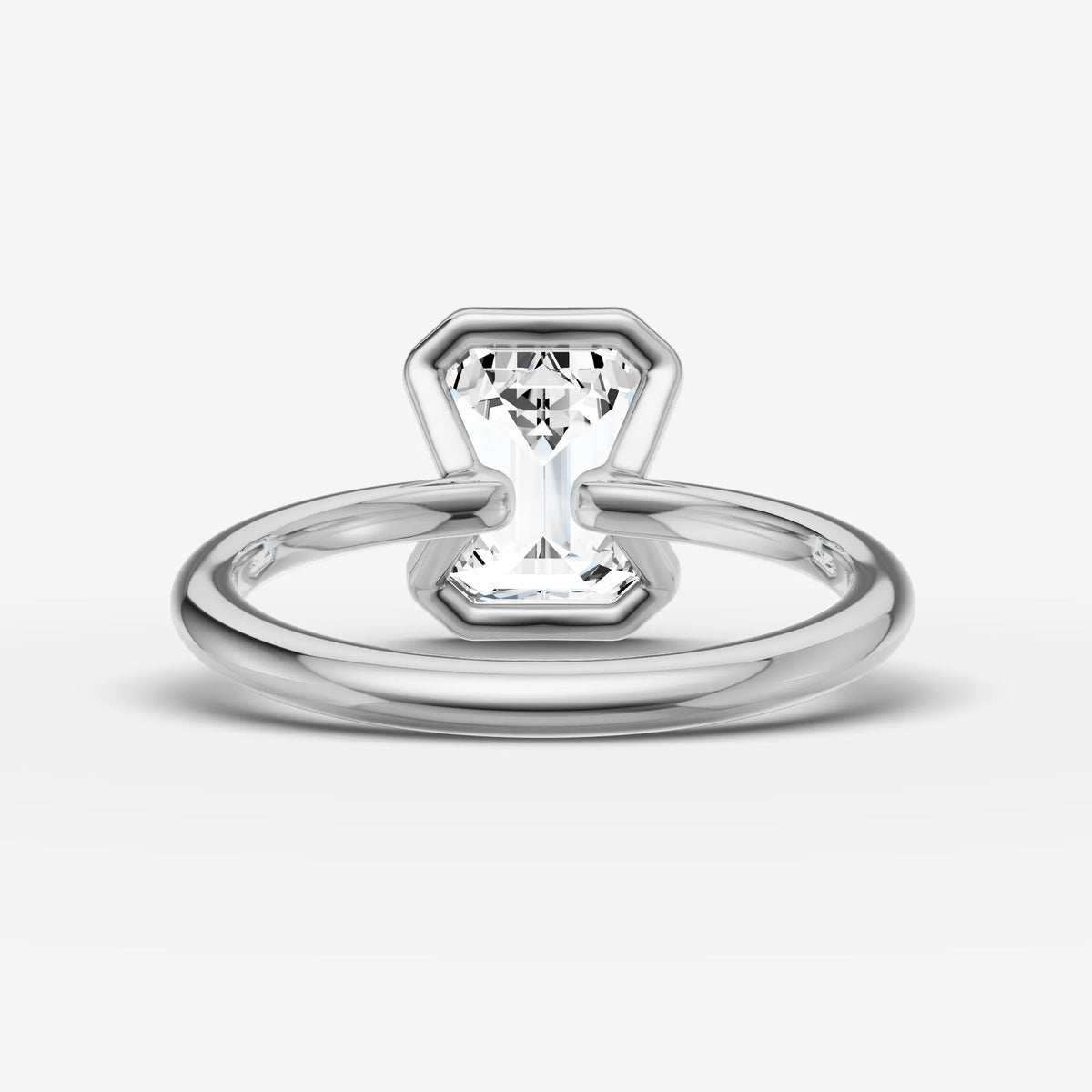 Demi emerald diamond setting in gold, view 18