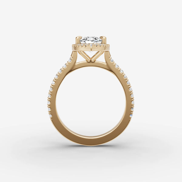 Aurore Etoile Marquise ring setting, view 2