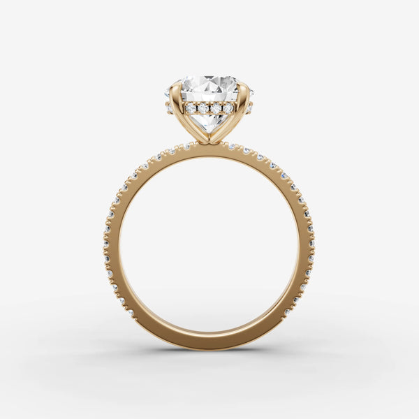 Mystere Etoile Round ring setting, view 2