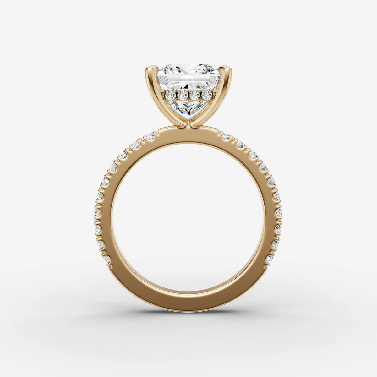 Hidden Halo & Pave - Princess