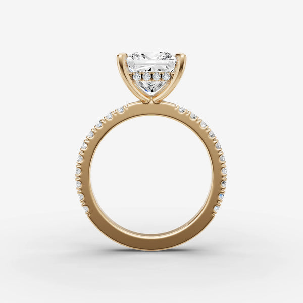 Mystere Etoile Princess ring setting, view 2