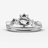 Fleur princess diamond setting in gold, view 18