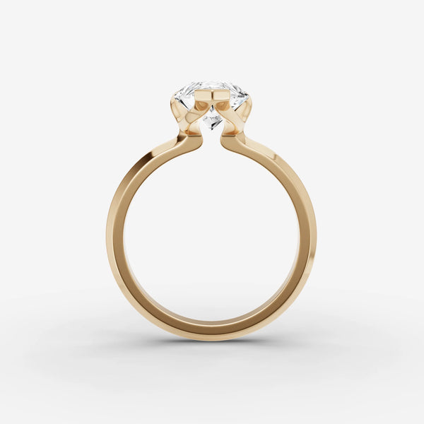 Demi Pear ring setting, view 2