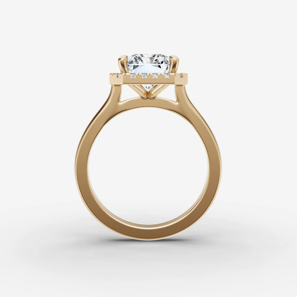 Aurore Emerald ring setting, view 2