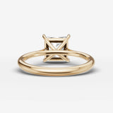 Cathedrale princess diamond setting in gold, top view