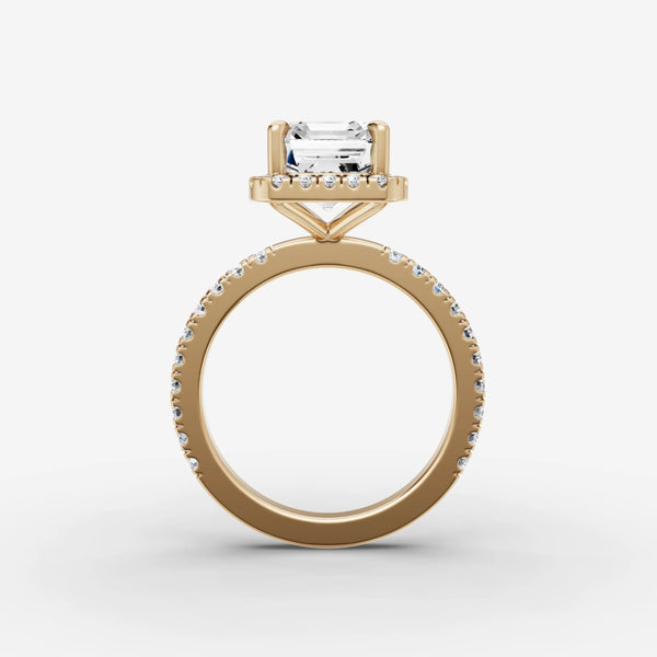 Aurore Etoile Emerald ring setting, view 2