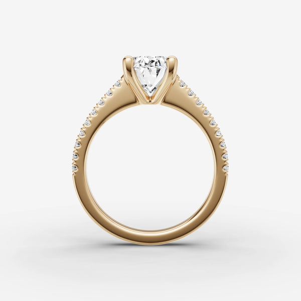 Etoile Cathedrale Oval ring setting, view 2
