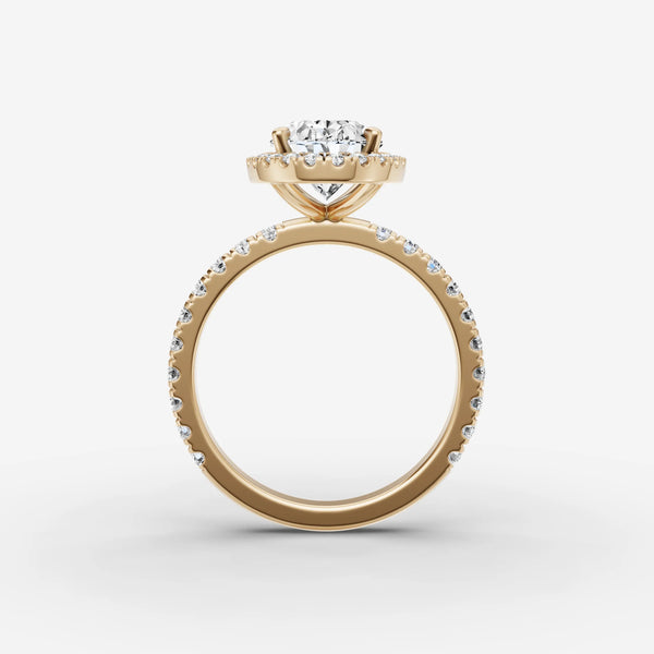 Aurore Etoile Oval ring setting, view 2