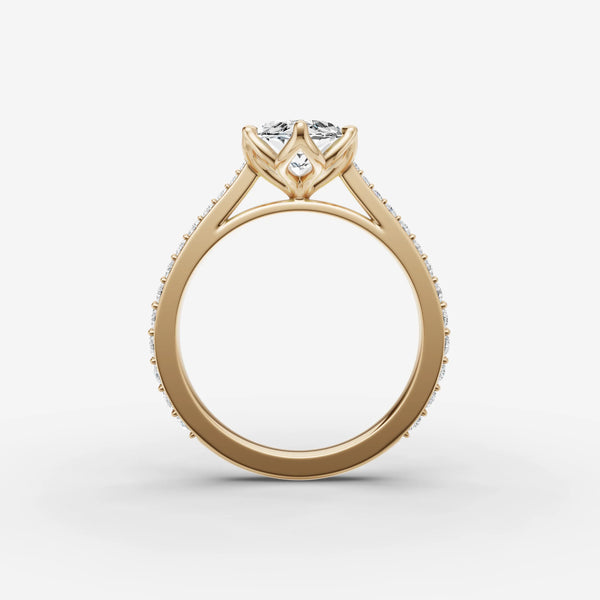 Etoile Cathedrale Marquise ring setting, view 2