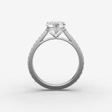 Cathedrale pear diamond setting in gold, view 14
