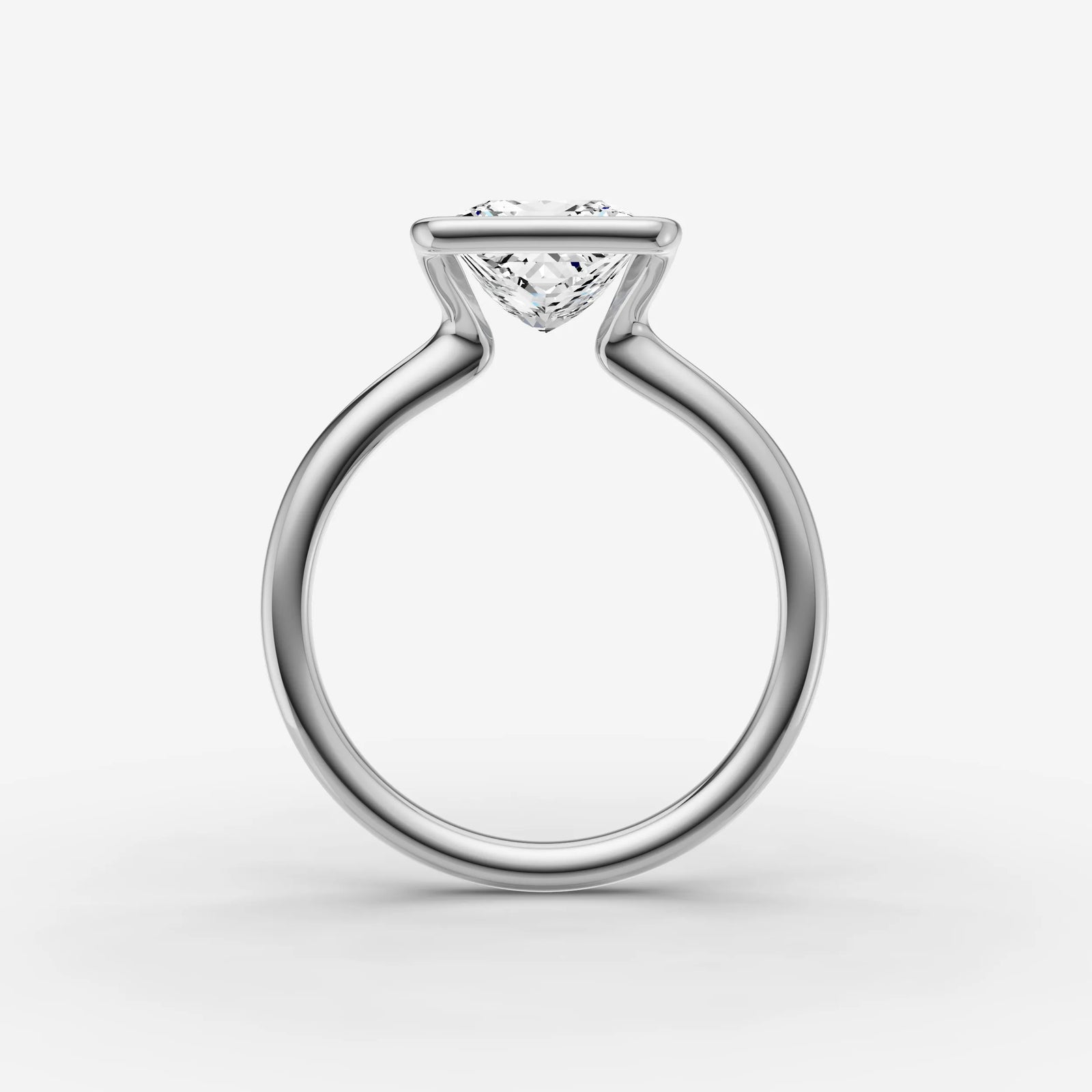 Demi princess diamond setting in gold, view 14