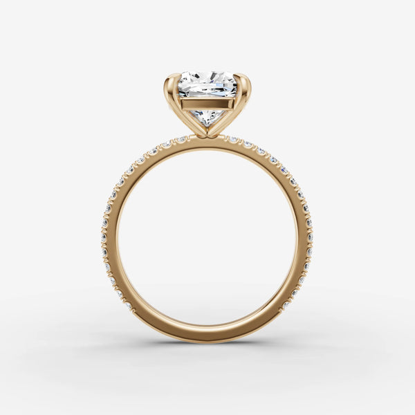 Etoile Cushion ring setting, view 2