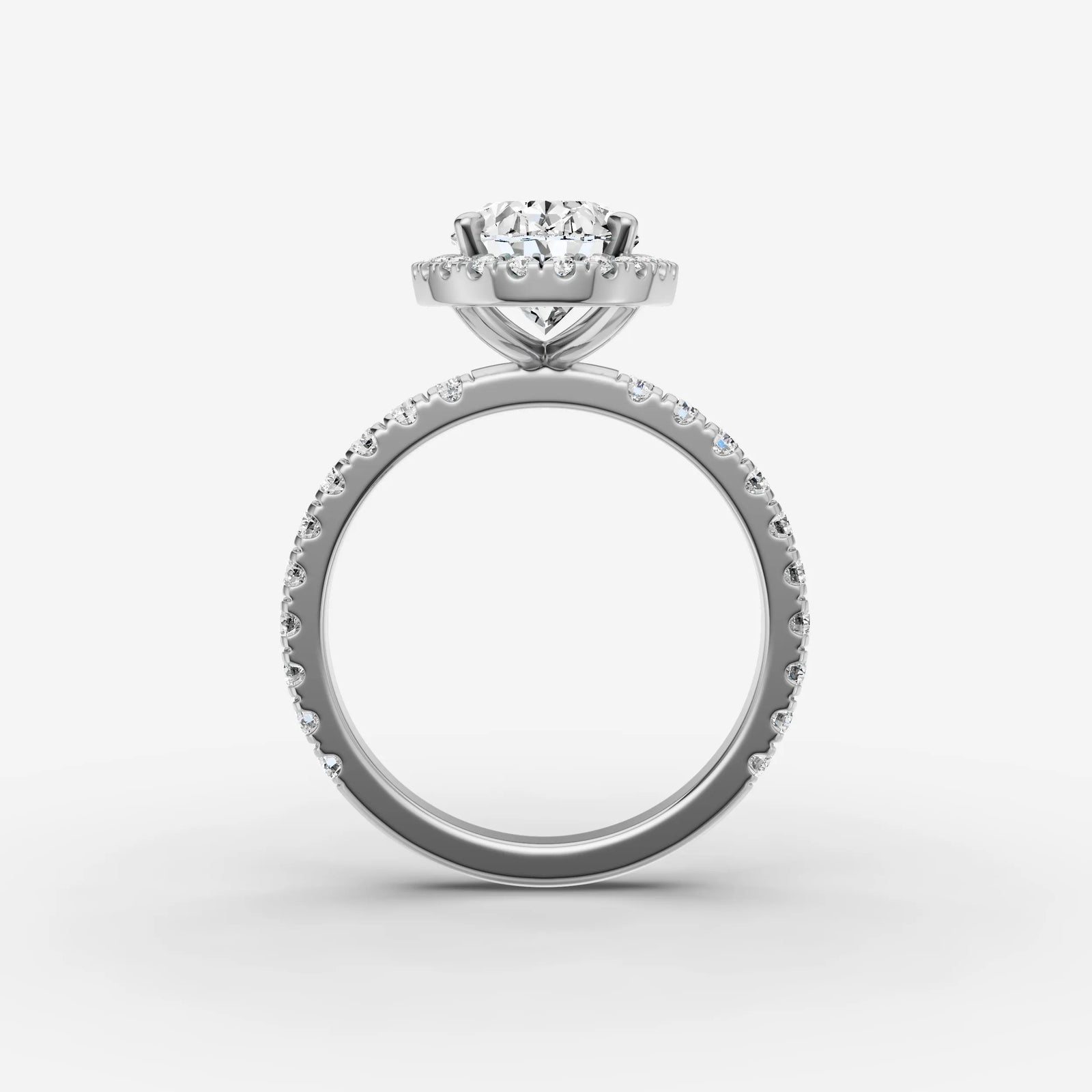 Aurore Etoile oval diamond setting in gold, view 14
