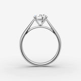 Cathedrale round diamond setting in gold, view 14