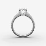 Cathedrale oval diamond setting in gold, view 14