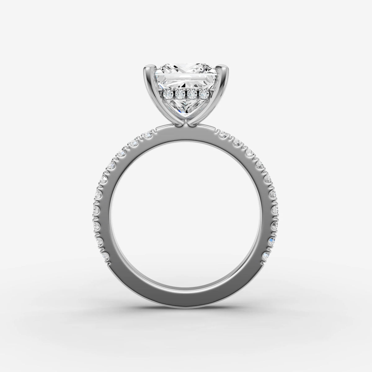 Hidden Halo & Pave - Princess
