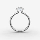 Demi radiant diamond setting in gold, view 14