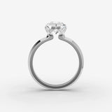 Demi pear diamond setting in gold, view 14