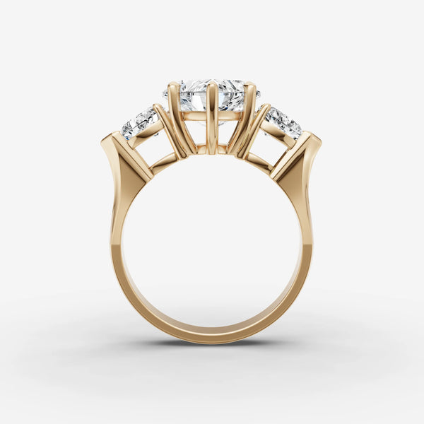 Trinite Heart ring setting, view 2