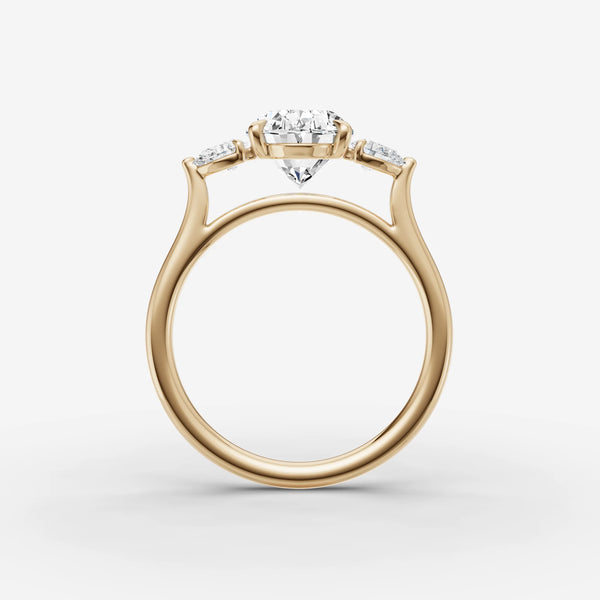 Trinite Oval ring setting, view 2