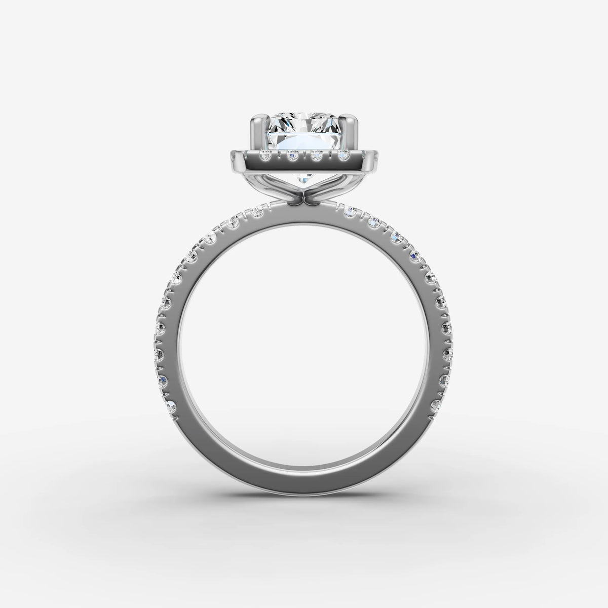 Aurore Etoile radiant diamond setting in gold, view 14