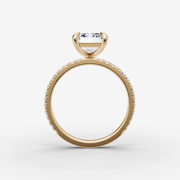 Etoile Emerald ring setting, view 2
