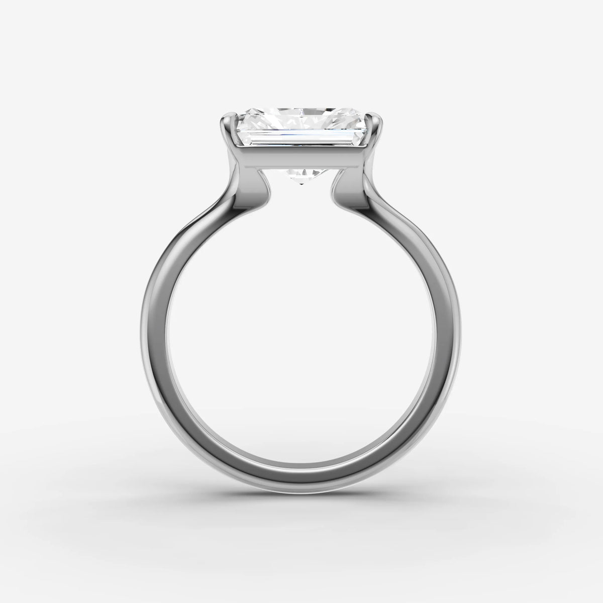 Horizon radiant diamond setting in gold, view 14