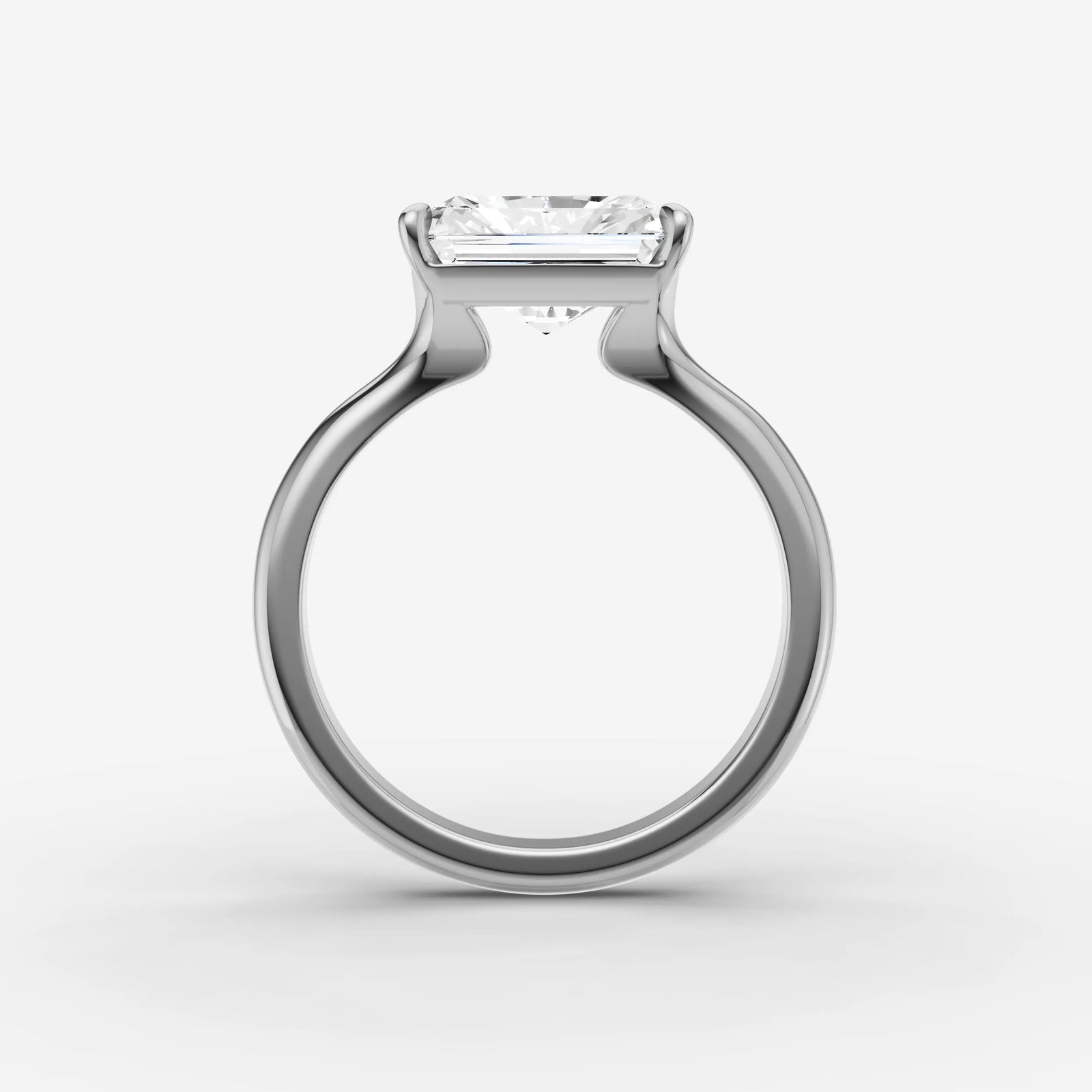 Horizon radiant diamond setting in gold, view 14