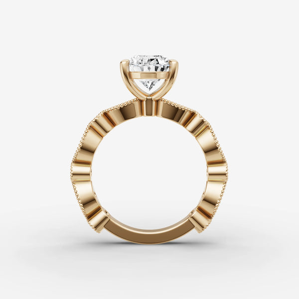 Heritage Oval ring setting, view 2