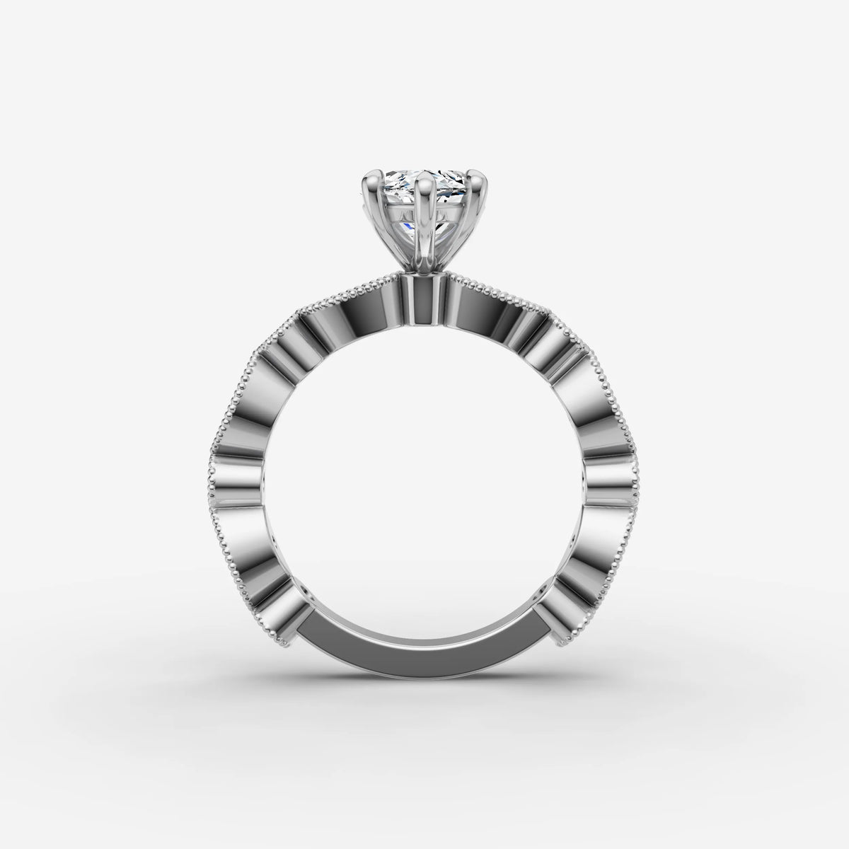 Heritage marquise diamond setting in gold, view 14