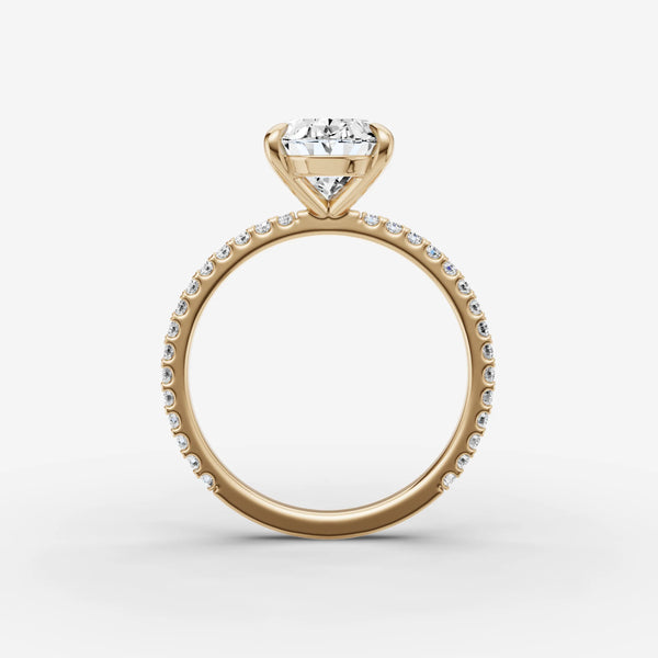 Etoile Oval ring setting, view 2