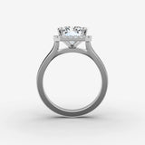 Aurore emerald diamond setting in gold, view 14